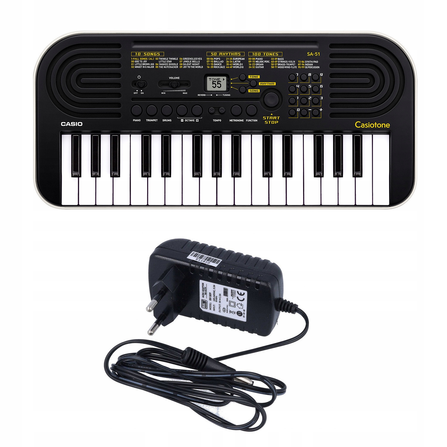 CASIO SA-51 - KEYBOARD DLA DZIECI + ZASILACZ