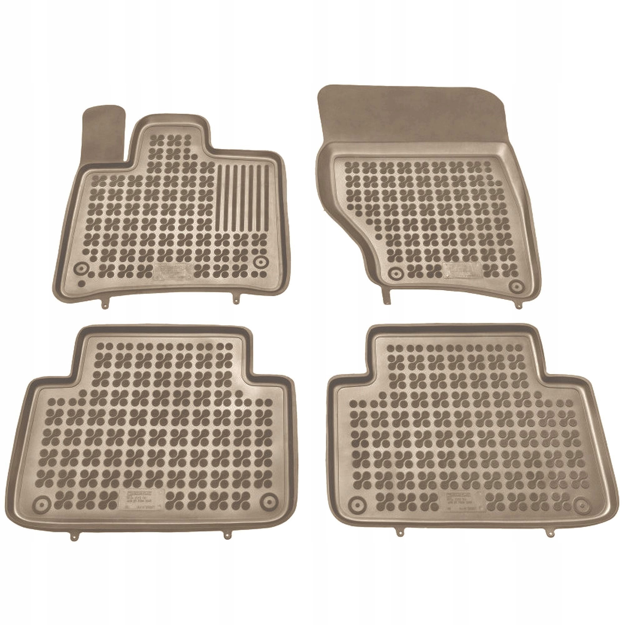 Béžové gumové rohože Audi Q7 I 2005-2015