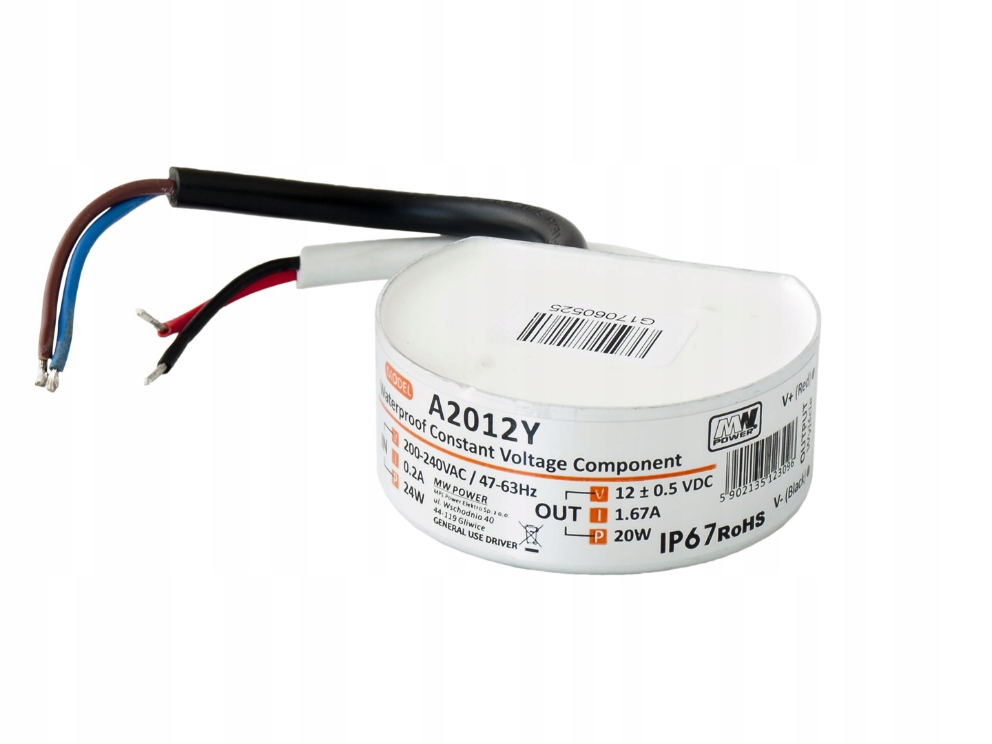 

Zasilacz Puszkowy 20W 12V Do Taśm Led Hermetyczny