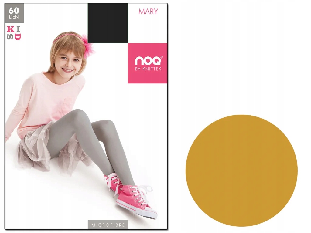 

Rajstopy dziecięce z mikrofibry 60 kryjące Mustard