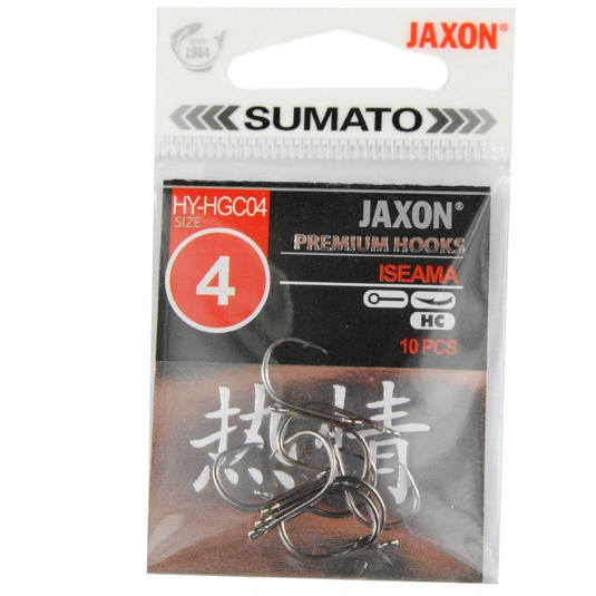 10szt Haczyki Jaxon Sumato Iseama Czarne oczko 4