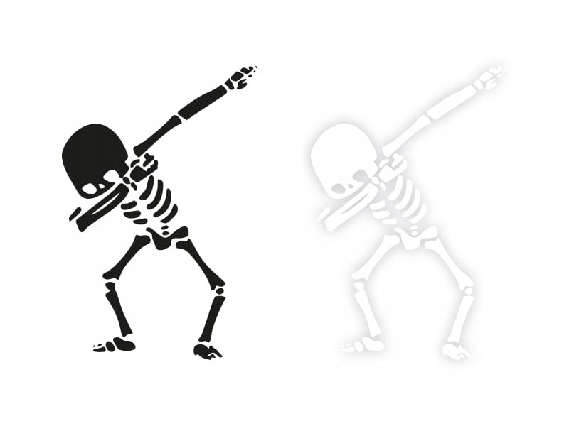 KOŚCIOTRUPEK - Naklejka na samochód na auto KOLOR