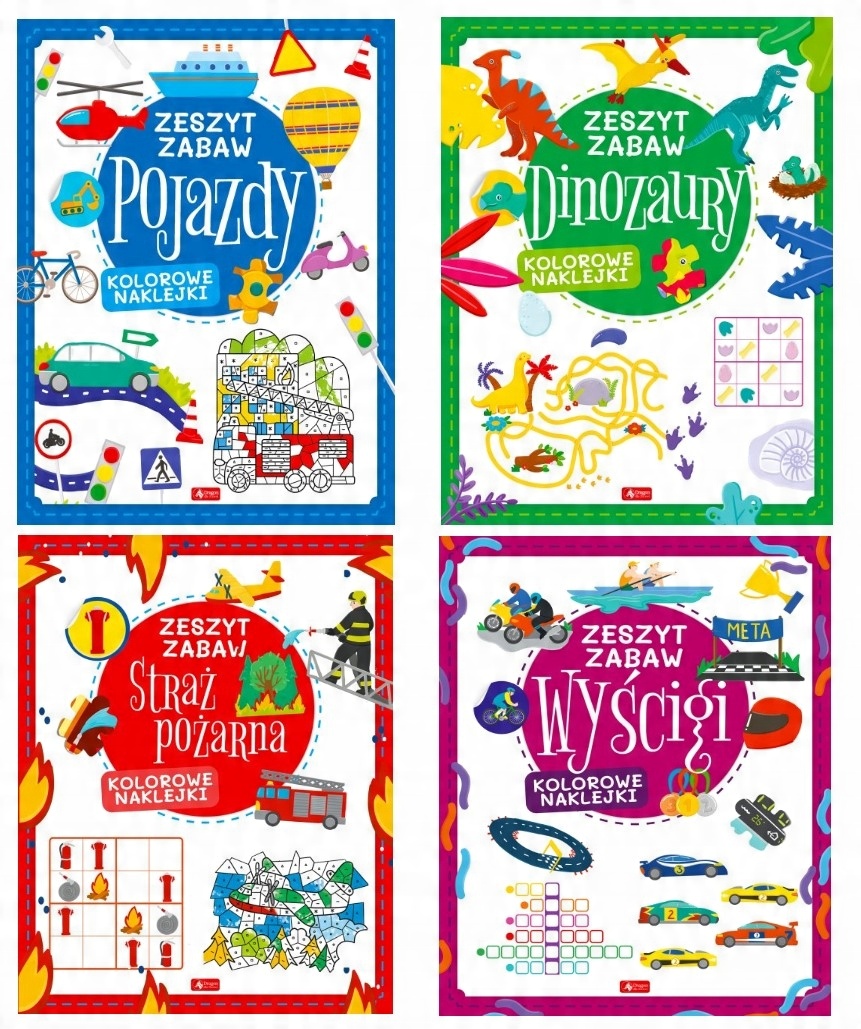 

Zeszyty zabaw Zestaw 4w1 dla chłopca