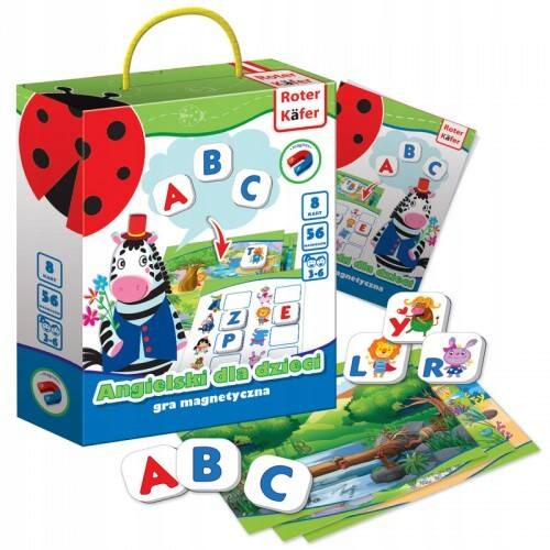 Magnetická Anglická Hra Pro Děti Karty Magnety Skládačka Roter Kafer