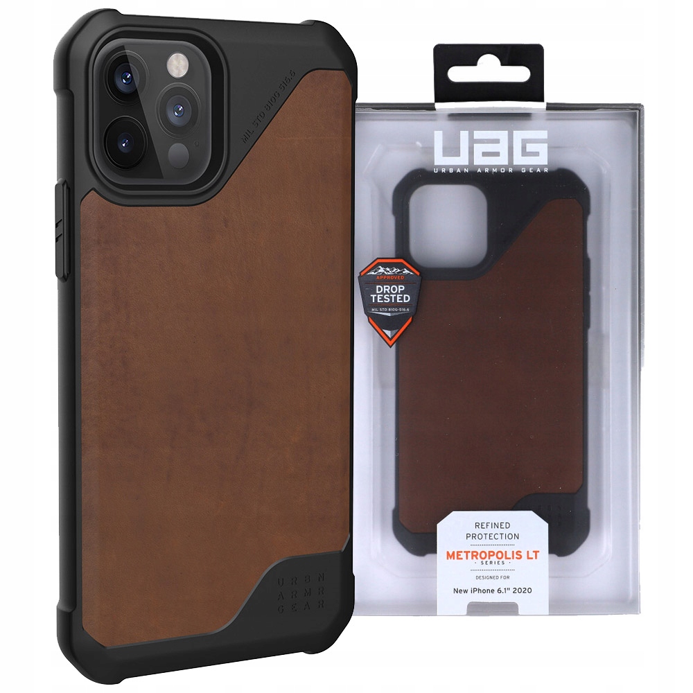 

Etui Uag do iPhone 12 / 12 Pro, futerał, M Lt Lthr