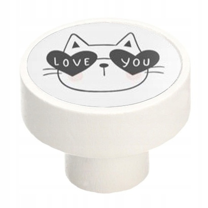 

Gałka meblowa GD08 drewniana dziecięca Kot V99