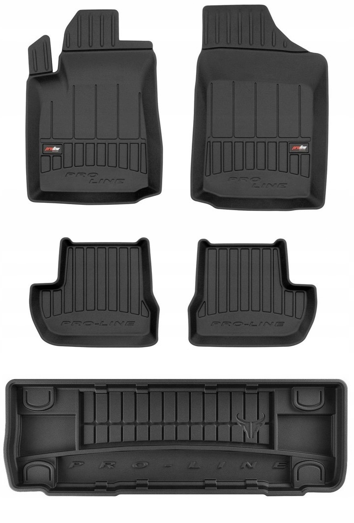Set 3D Koberce a rohož do kufru Citroen C2 1 hatchback 2003-2009
