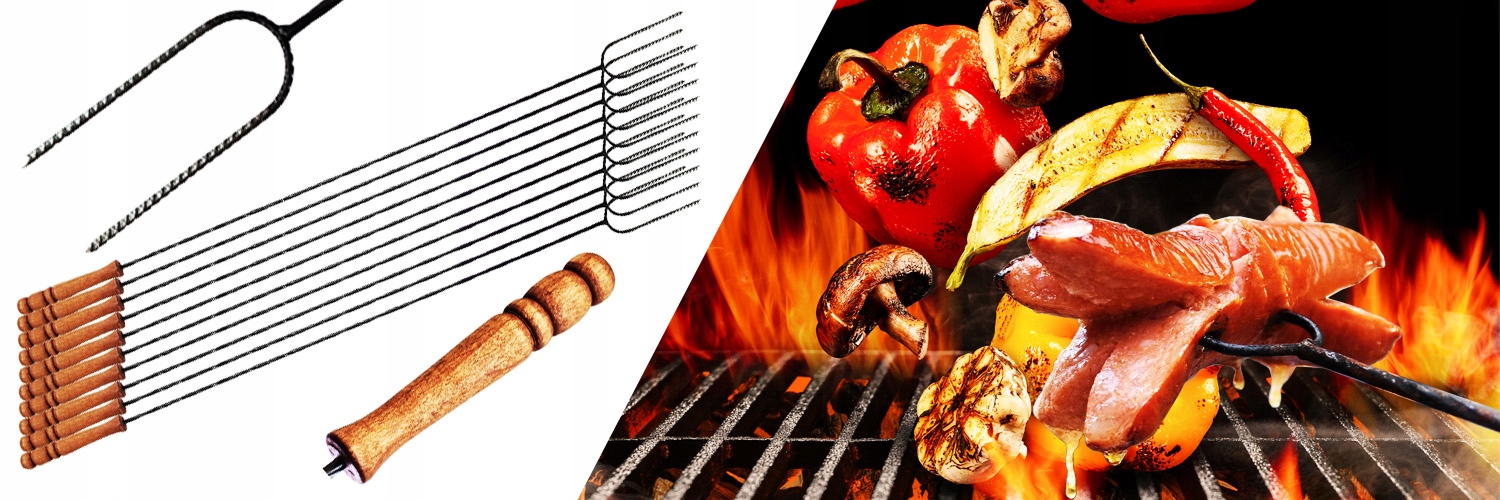 Widełki do ogniska KIJE 100 cm WIDEŁKI KIJE NA OGNISKO 10 szt Długość (cm) 100 cm