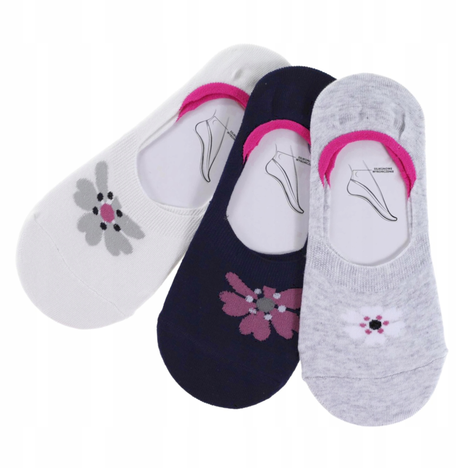 

3x Damskie skarpety stopki balerinki 38-41