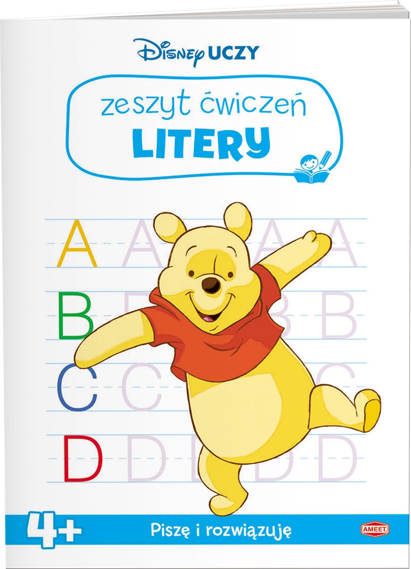 DISNEY MALUCH ZESZYT ĆWICZEŃ LITERY 4+