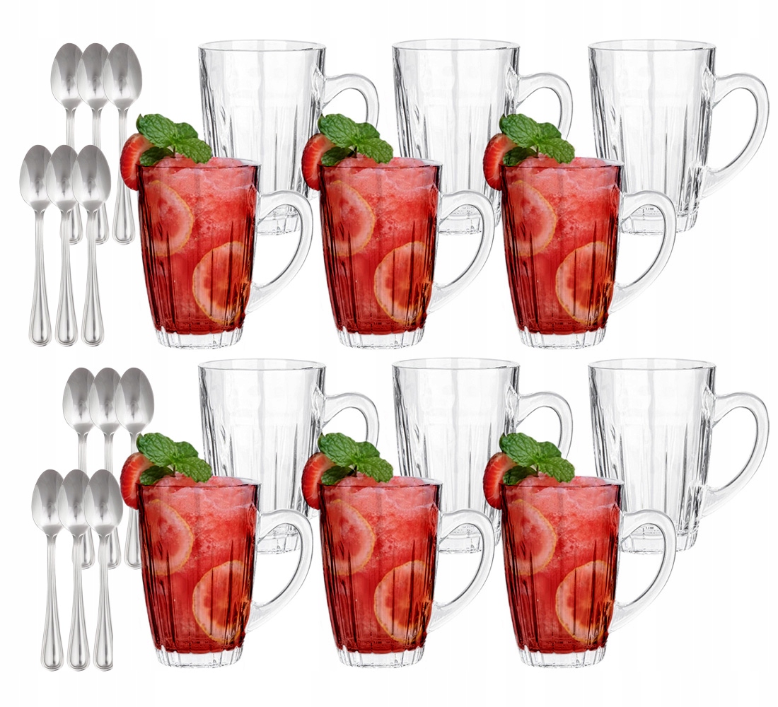 

Zestaw 12 szklanek i 12 łyżeczek Kubki Venus 350ml