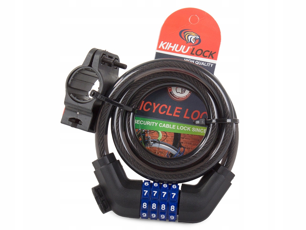 BLOKADA ROWERU NA SZYFR KOD SOLIDNE ZAPIĘCIE na ROWER Waga 310 g