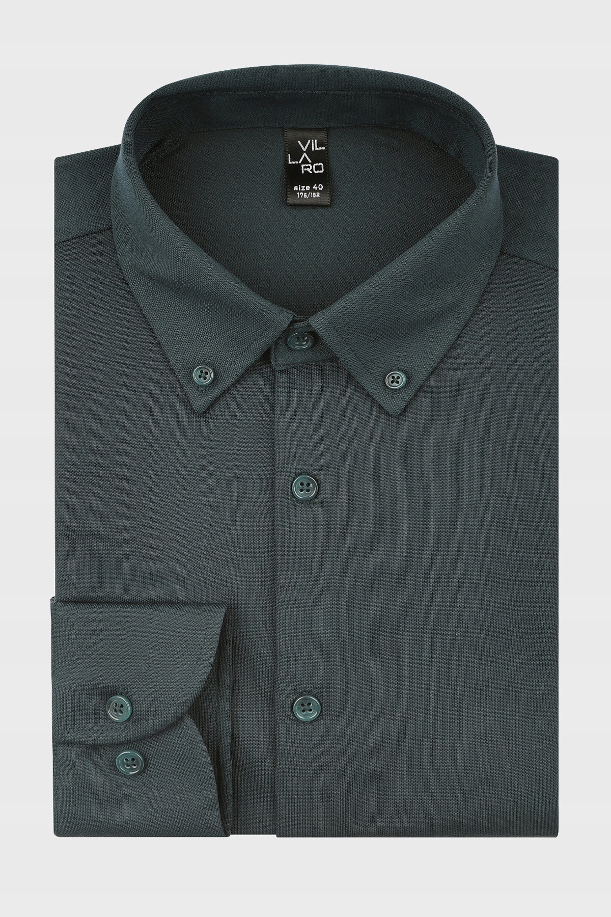 Zelená pánská košile Button-Down 42-176/182 Slim Fit