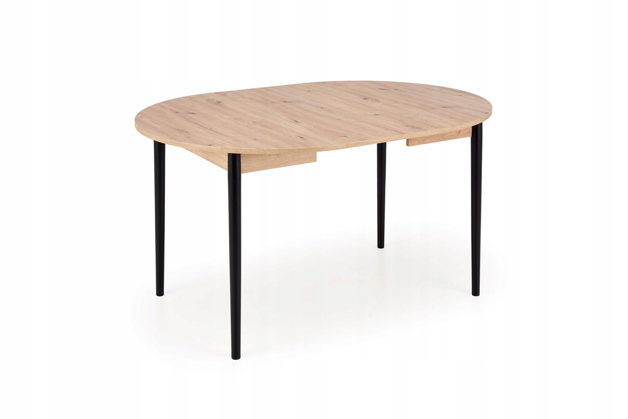 Pivot stół dąb artisan czarny laminowany 102-142x102x75 cm nowoczesny