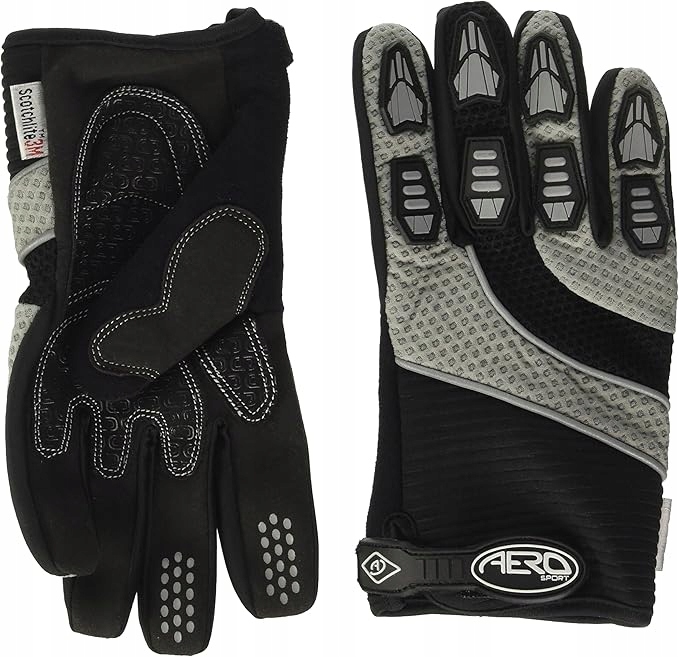 Rękawiczki Rowerowe Aero Sport Performer Downhill AG60M Roz. M Czarno-siwe
