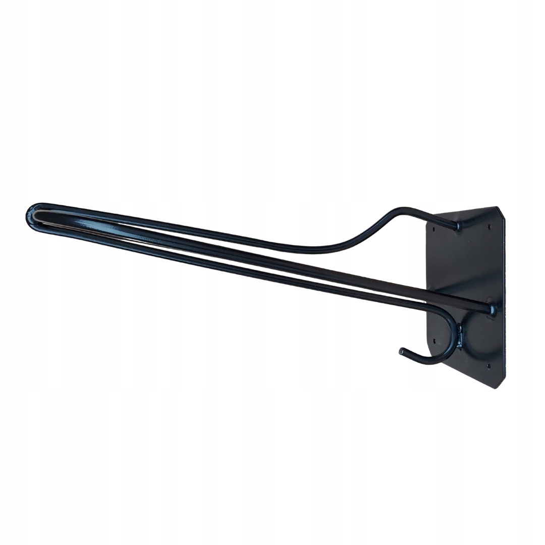 Věšák na sedlo jednoduchý, černý, z tyče. Silný!!!