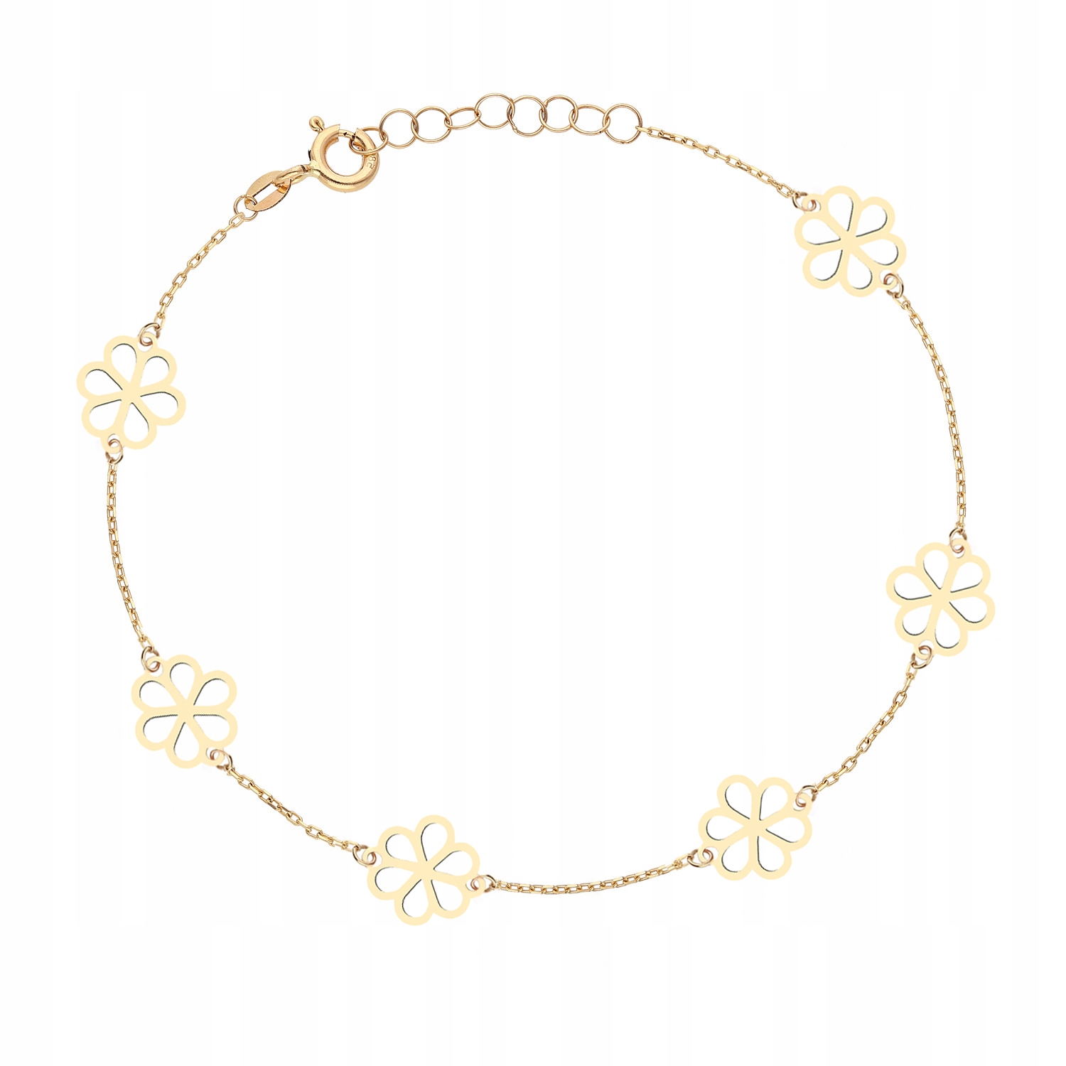 Zlatý náramek s květinami PR.585 Gravírování