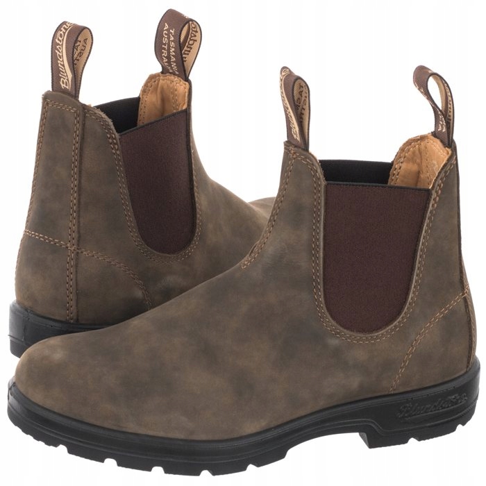 Nazouvací kožené boty Blundstone 585 Rustic Brown Hnědé