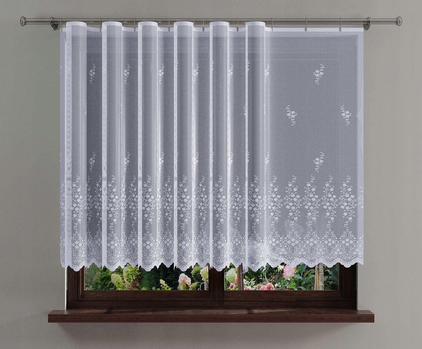 Mg Záclona žakár 772/18 Bílá 350X150 cm Hotová S Páskou K