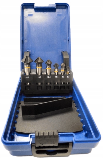 Zestaw 6 Pogłębiaczy Stożkowych 90 HSSCo Tialn Vis