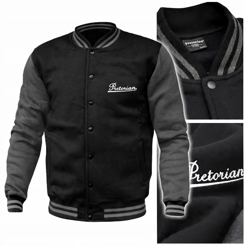 

Bluza bejsbolówka rozpinana Pretorian czarna r.XL