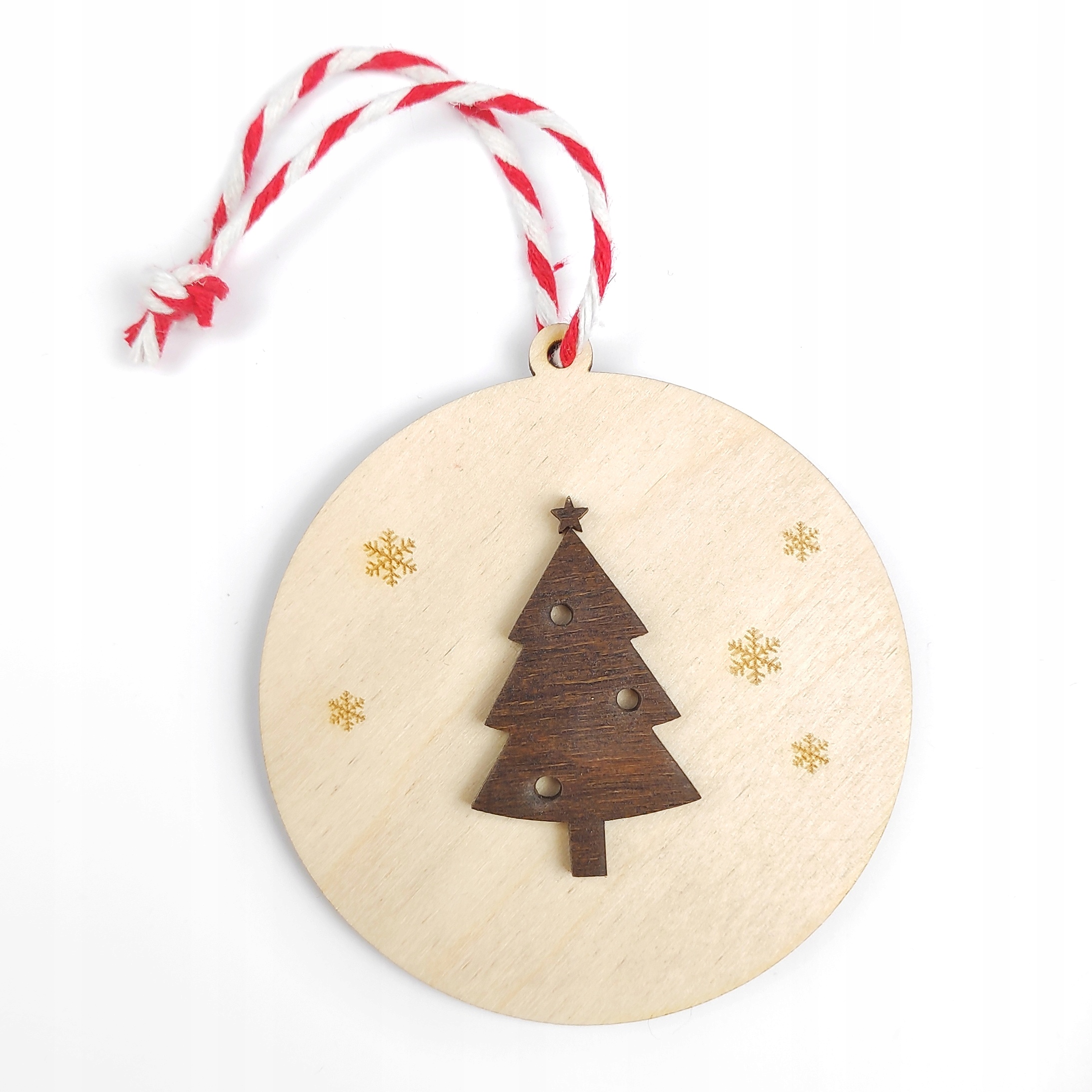 

Drewniana bombka Choinka ozdoba zawieszka bombka