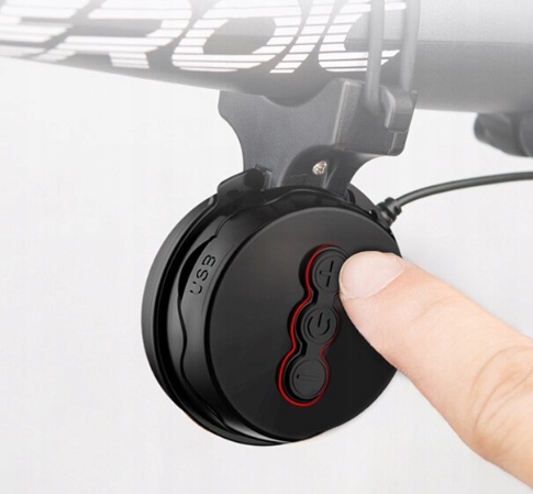DZWONEK ROWEROWY ELEKTRYCZNY NA ROWER B-SQUL czarny Model Dzwonek elektryczny alarm rowerowy 100dB głośny