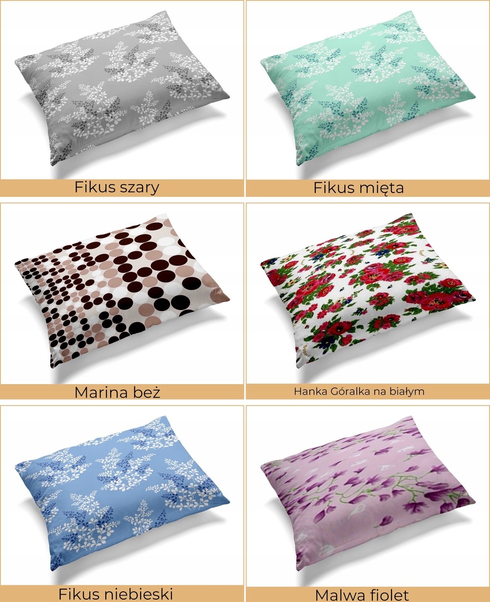 Poszewka 70x80cm na PODUSZKĘ z KORY - BAWEŁNA Wzór dominujący Inny wzór