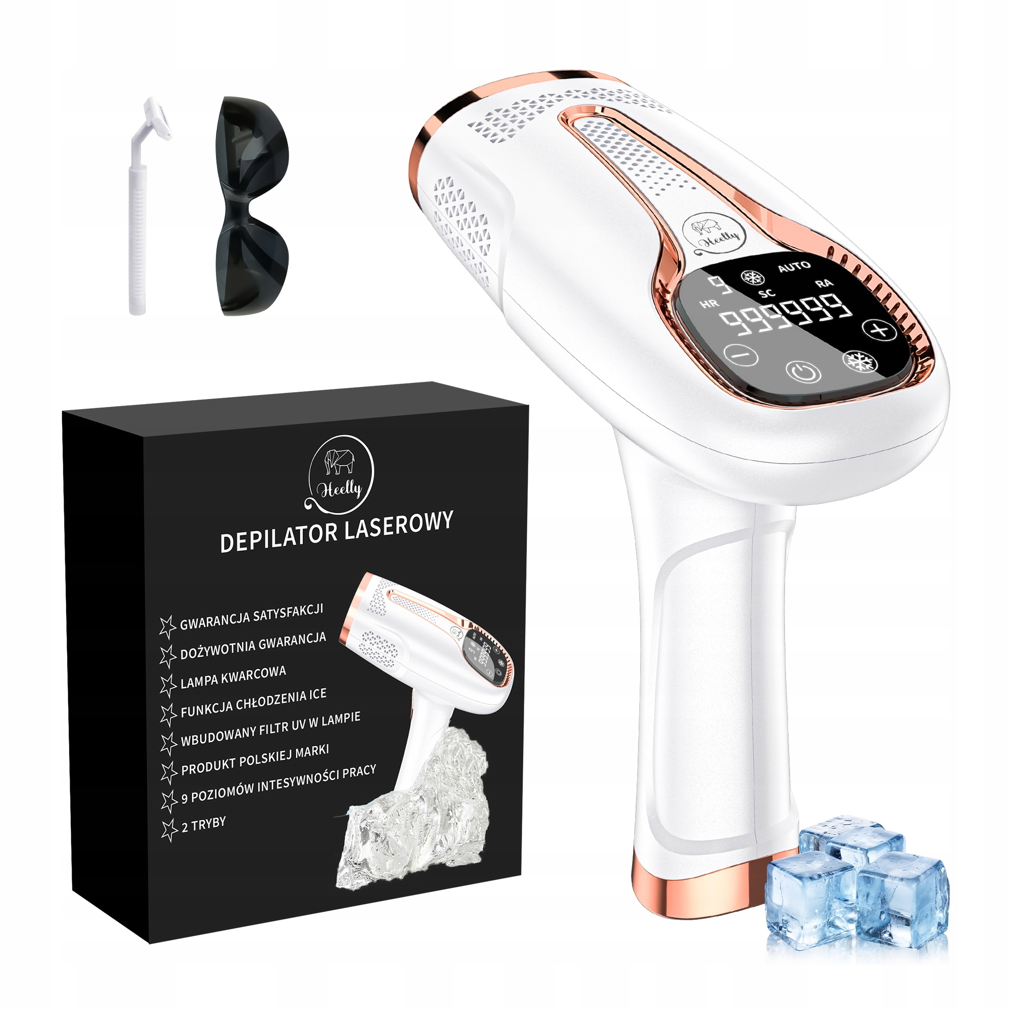 Depilator Ipl Do Włosów Ciała Laserowy Bikini Nóg Depilacja Bezbolesny