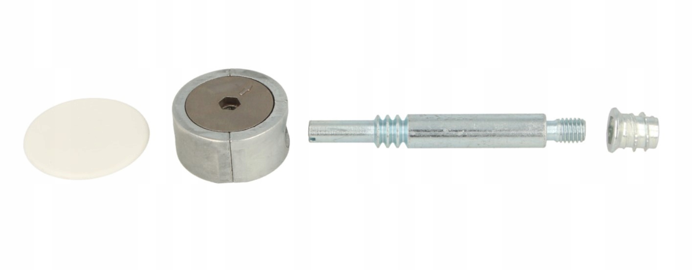 Złącze mimośrodowe fi35 Fuerte L-84 białe komplet