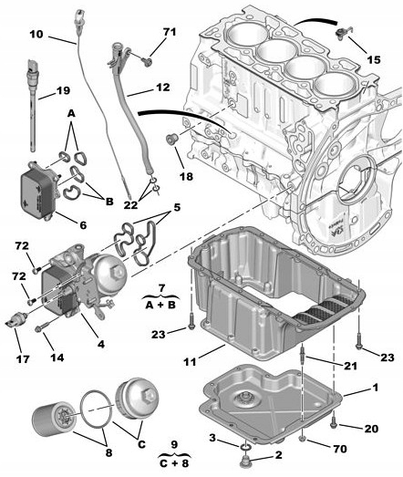 CZUJNIK POZIOMU OLEJU CITROEN PEUGEOT 1.4 1.6 HDI 1131J6 Numer katalogowy części 366225
