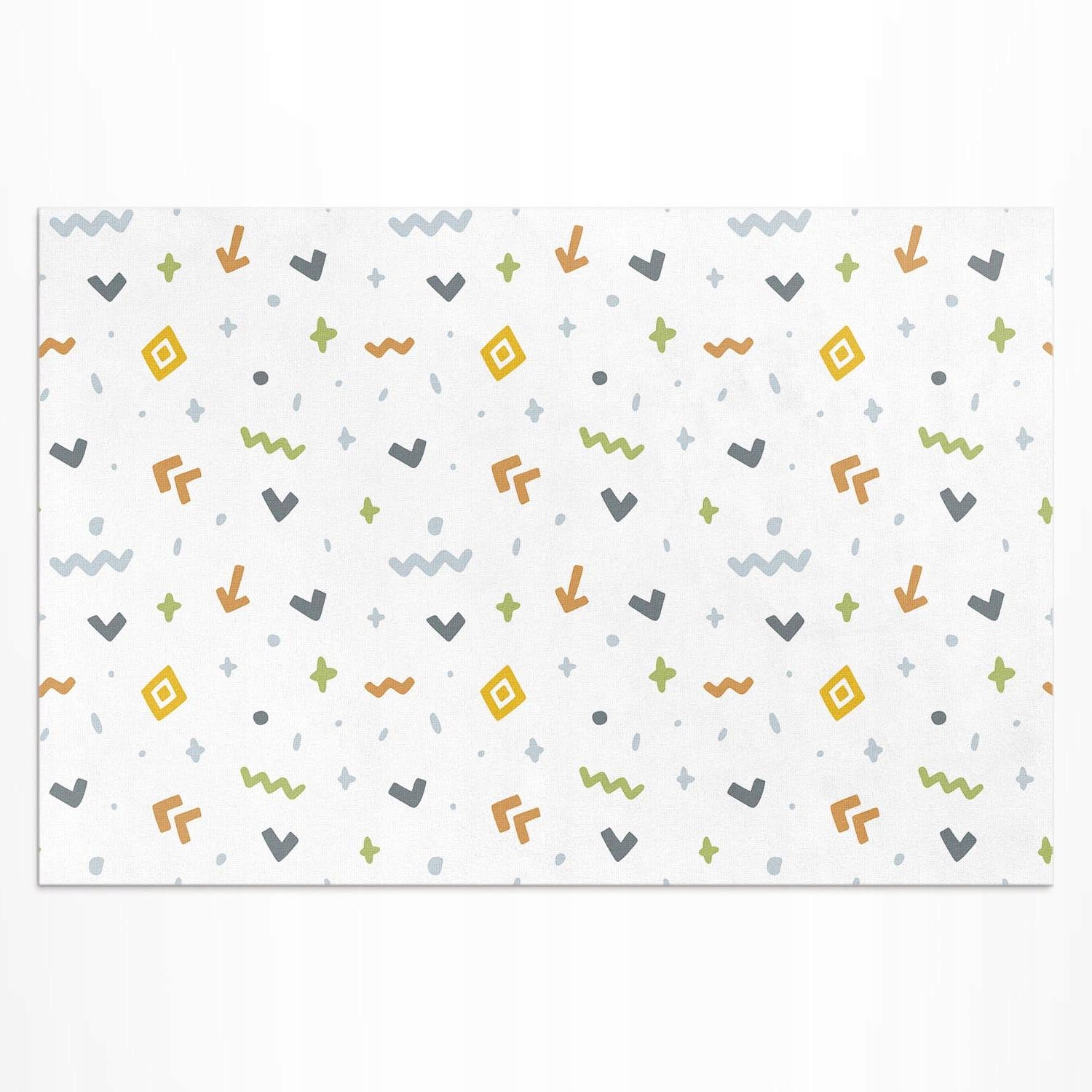 Koberec Vinylový Balkonový Uv Pastelové ikony a tvary ve stylu boho 60x90 cm