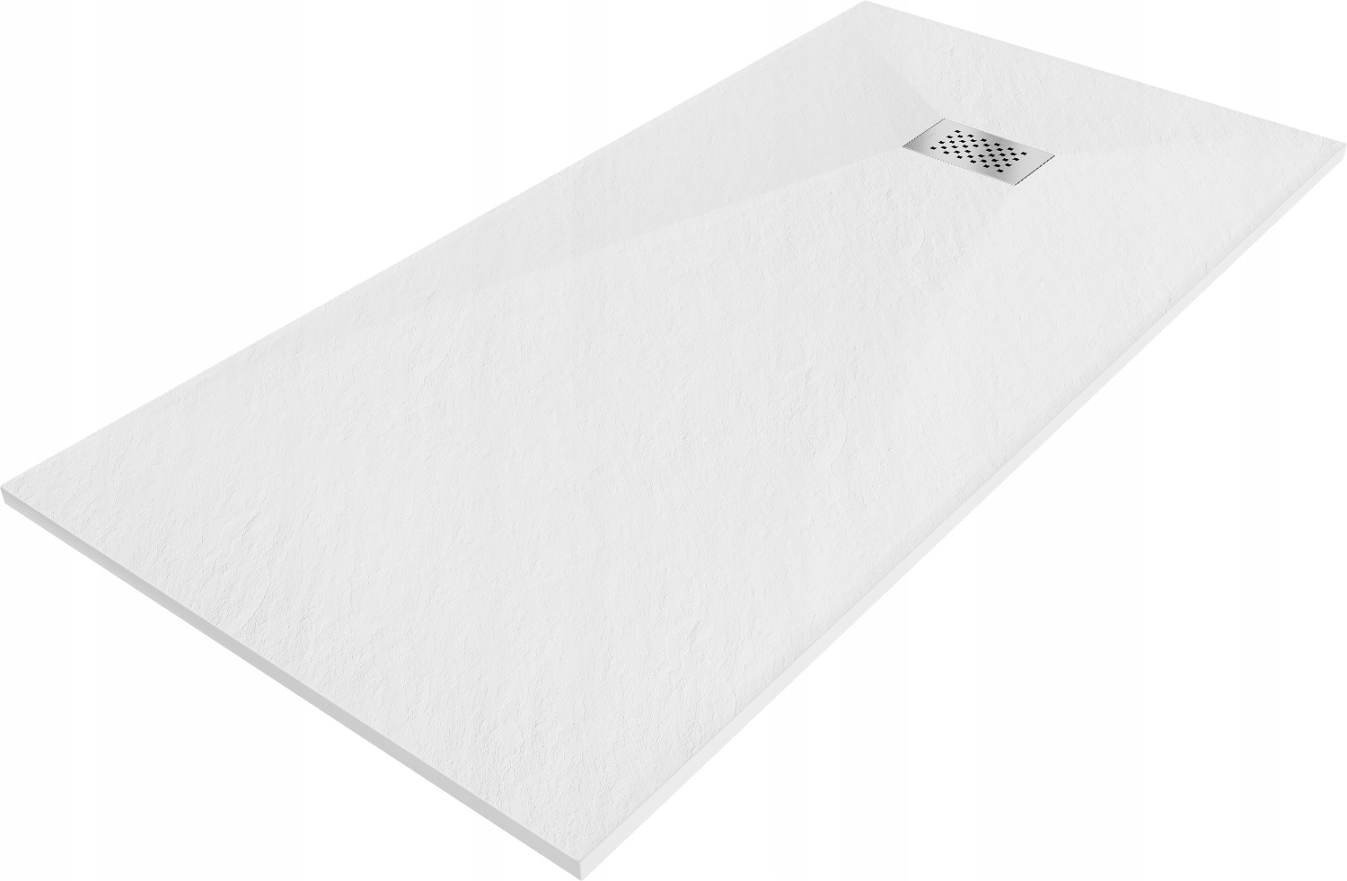 Mexen Hugo Brodzik Prostokątny Smc 170 x 90 CM Biały Maskownica Inox