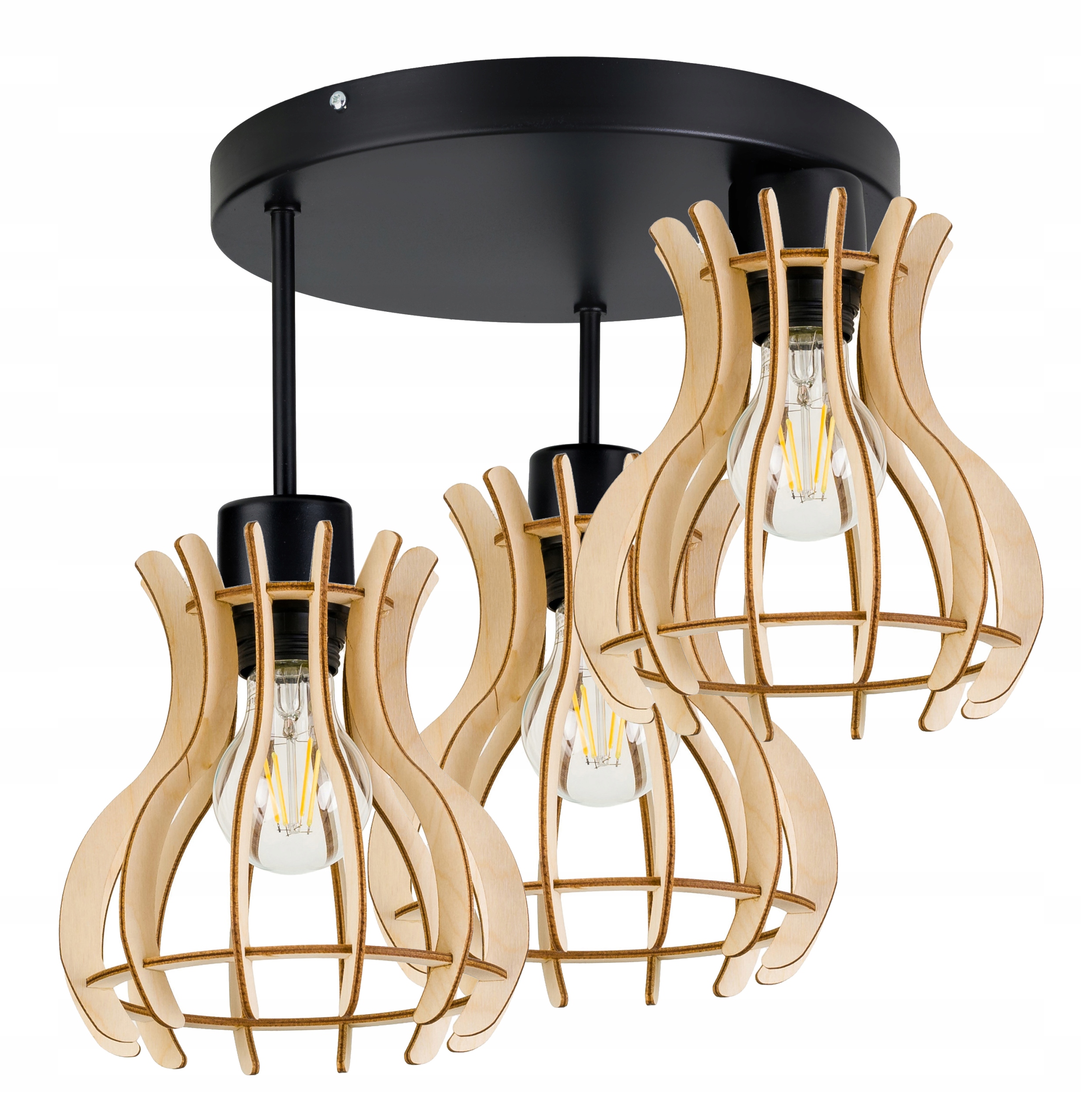 Stropní lampa stropní svítidlo lustr Loft Pevné dřevo 3