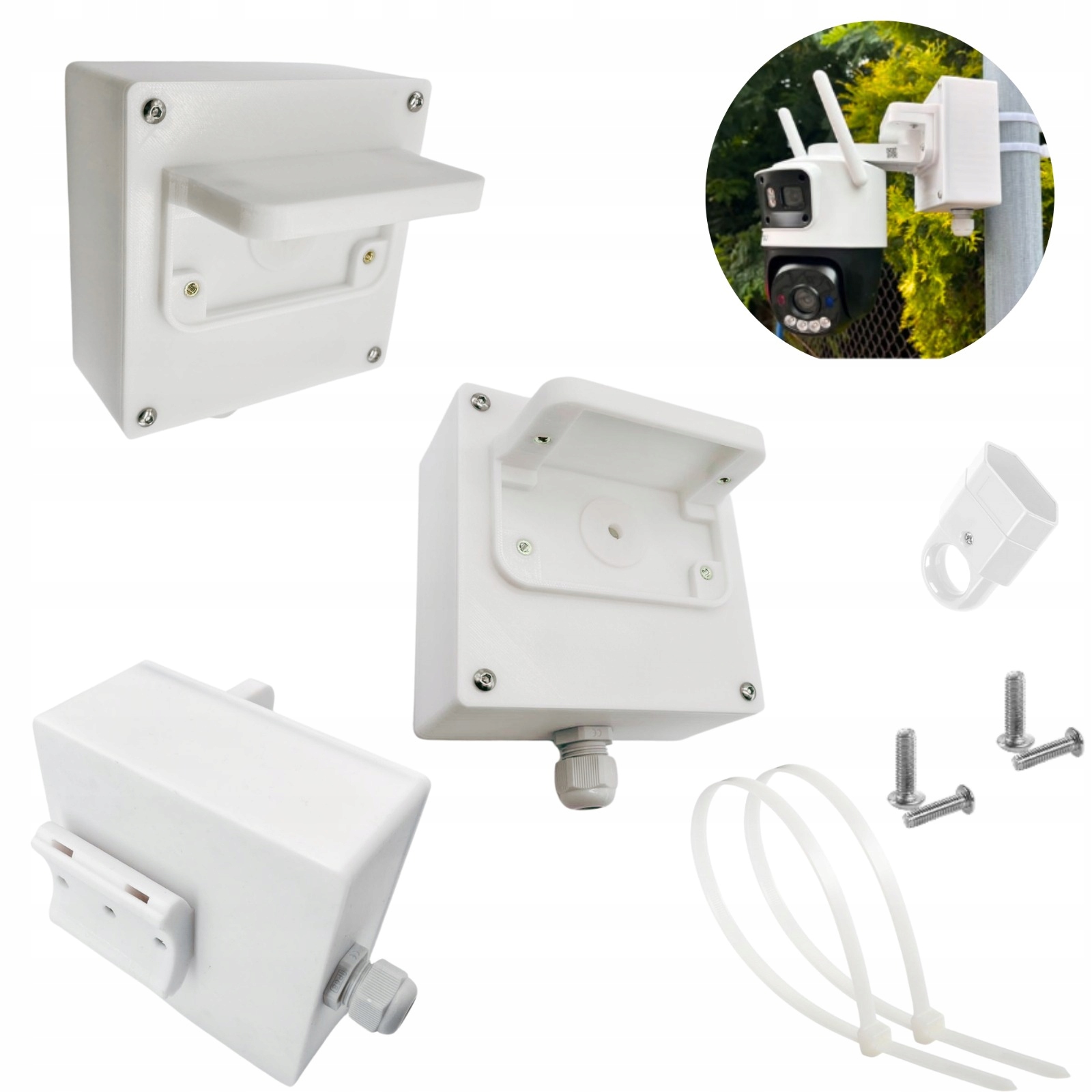 Plechovka S Těsněním Pro Kameru Imou Cruiser Triple 11MP Montáž Žlabu, Sloupu