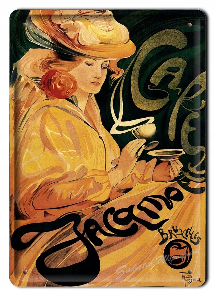 Kawa Metalowy Szyld Obrazek Plakat Retro #02407