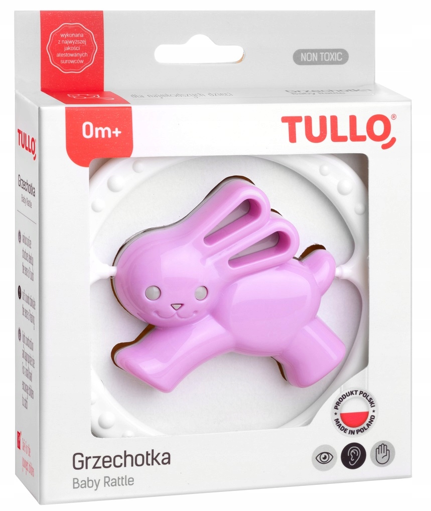 Grzechotka Zająć Różowo - Szary Tullo