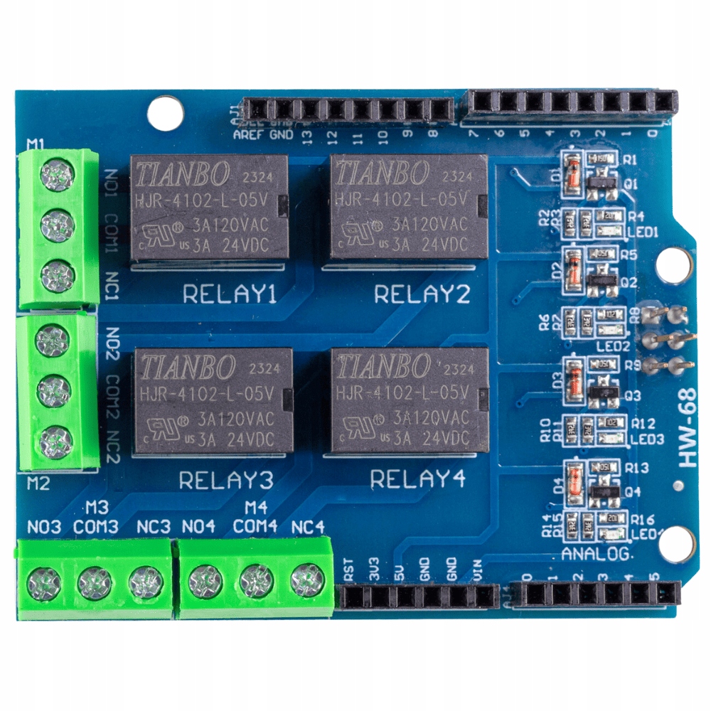 Moduł Przekaźników Arduino Relay Shield - Nakładka do Arduino UNO Stan opakowania oryginalne