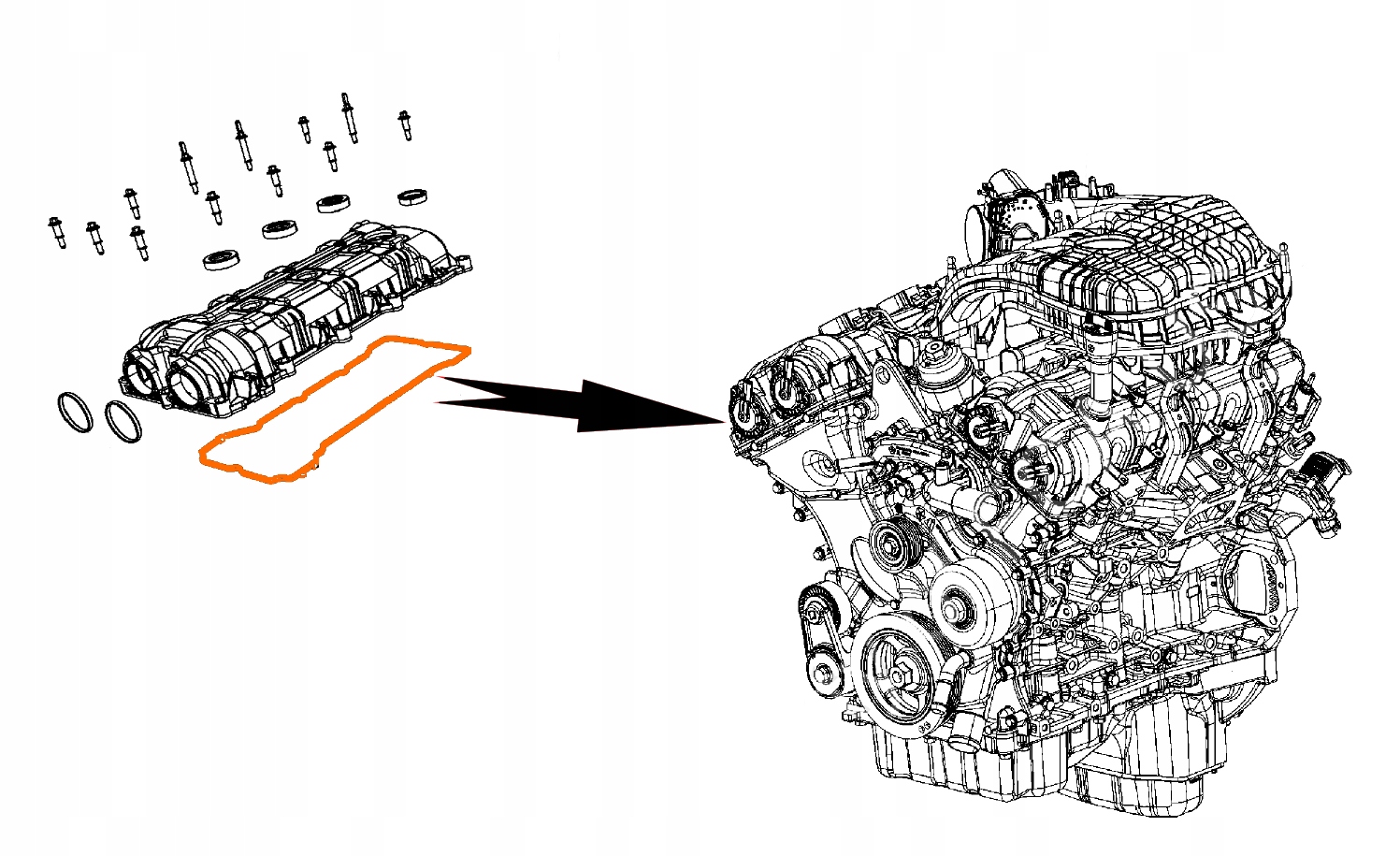 05184595AE - ПРОКЛАДКА КРЫШКИ КЛАПАНА MOPAR 3.6 PENTASTAR
