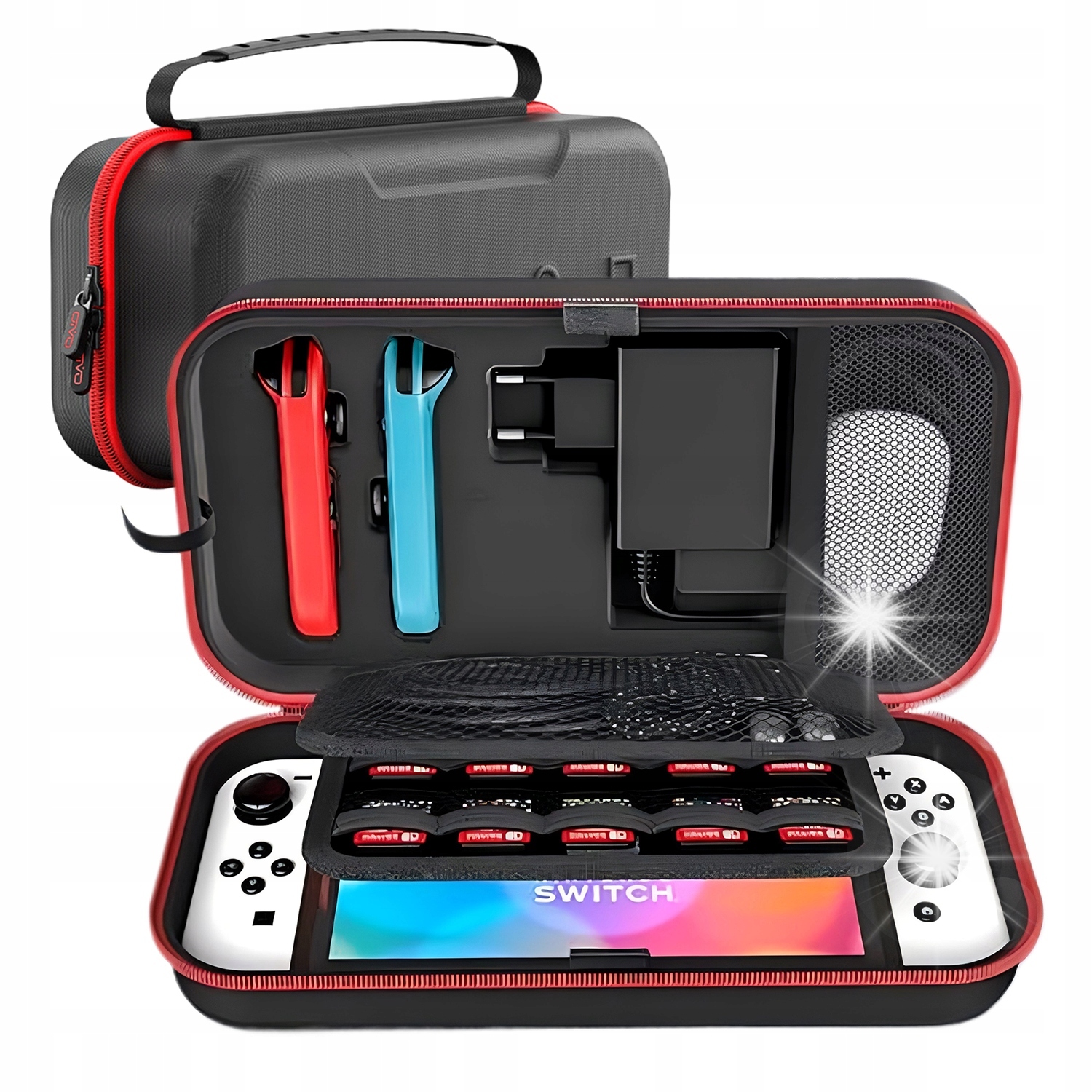 ETUI NA SWITCH Z TWARDĄ OBUDOWĄ I PRZESTRZENIĄ NA AKCESORIA I GRY