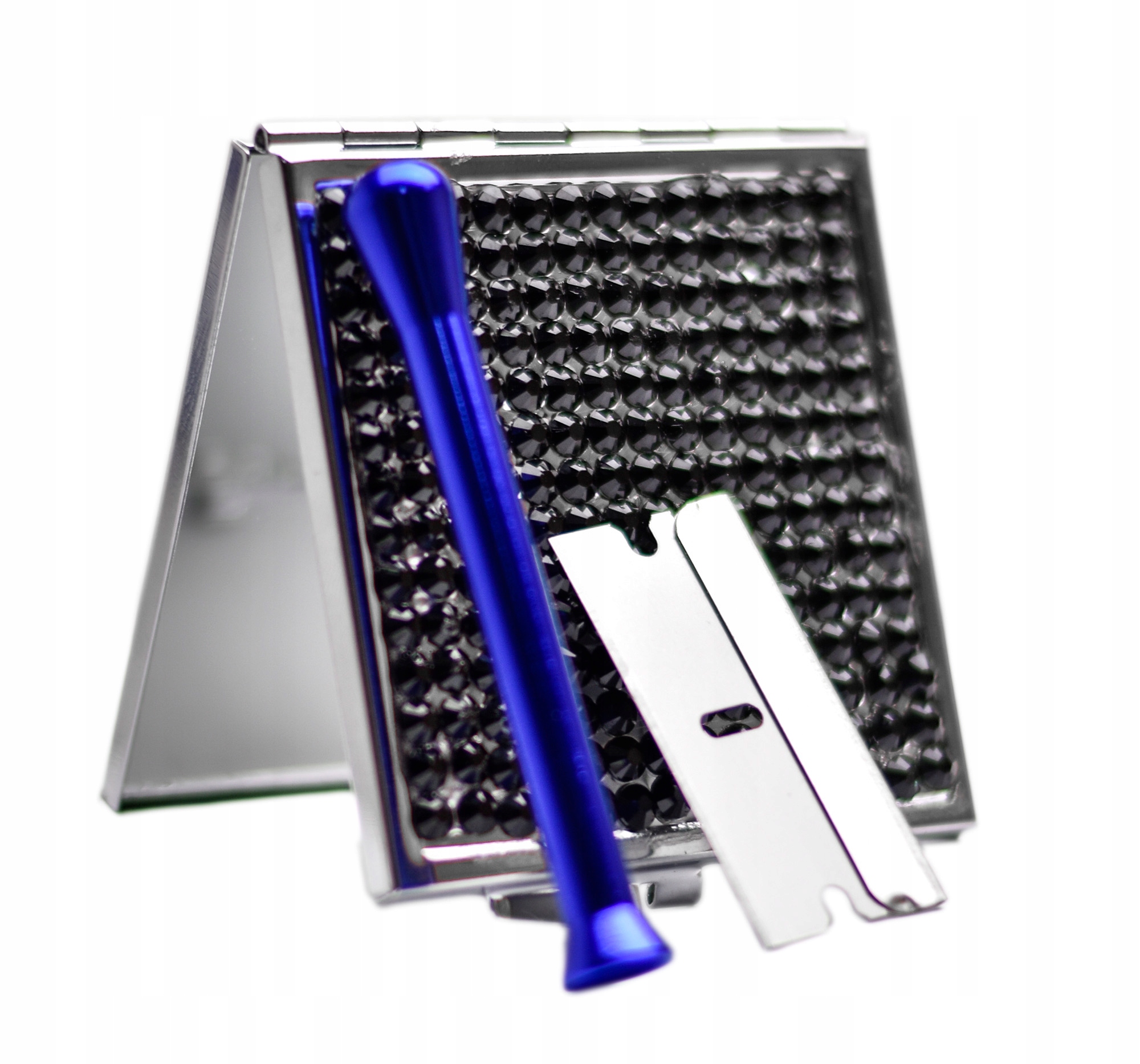 Sada Pro Vtahování Práškové Tabaky Křišťál Lufka Zrcátko Žiletka