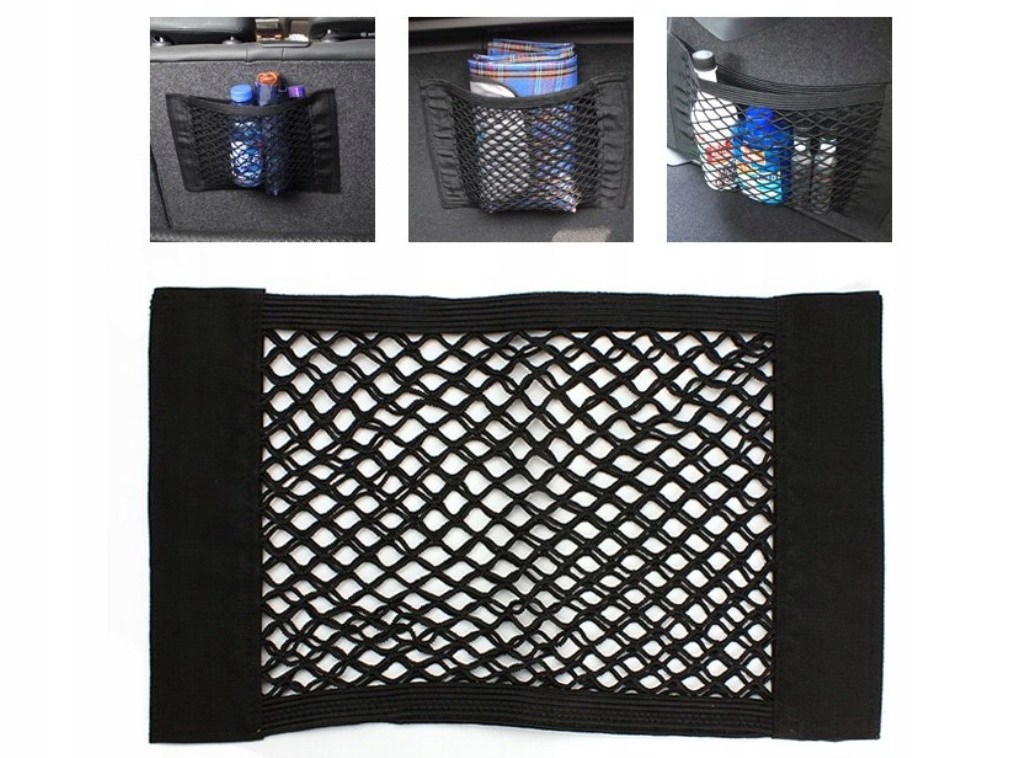 ORGANIZER SIATKA NA RZEP DO BAGAŻNIKA AUTA 50x25 Rodzaj siatki