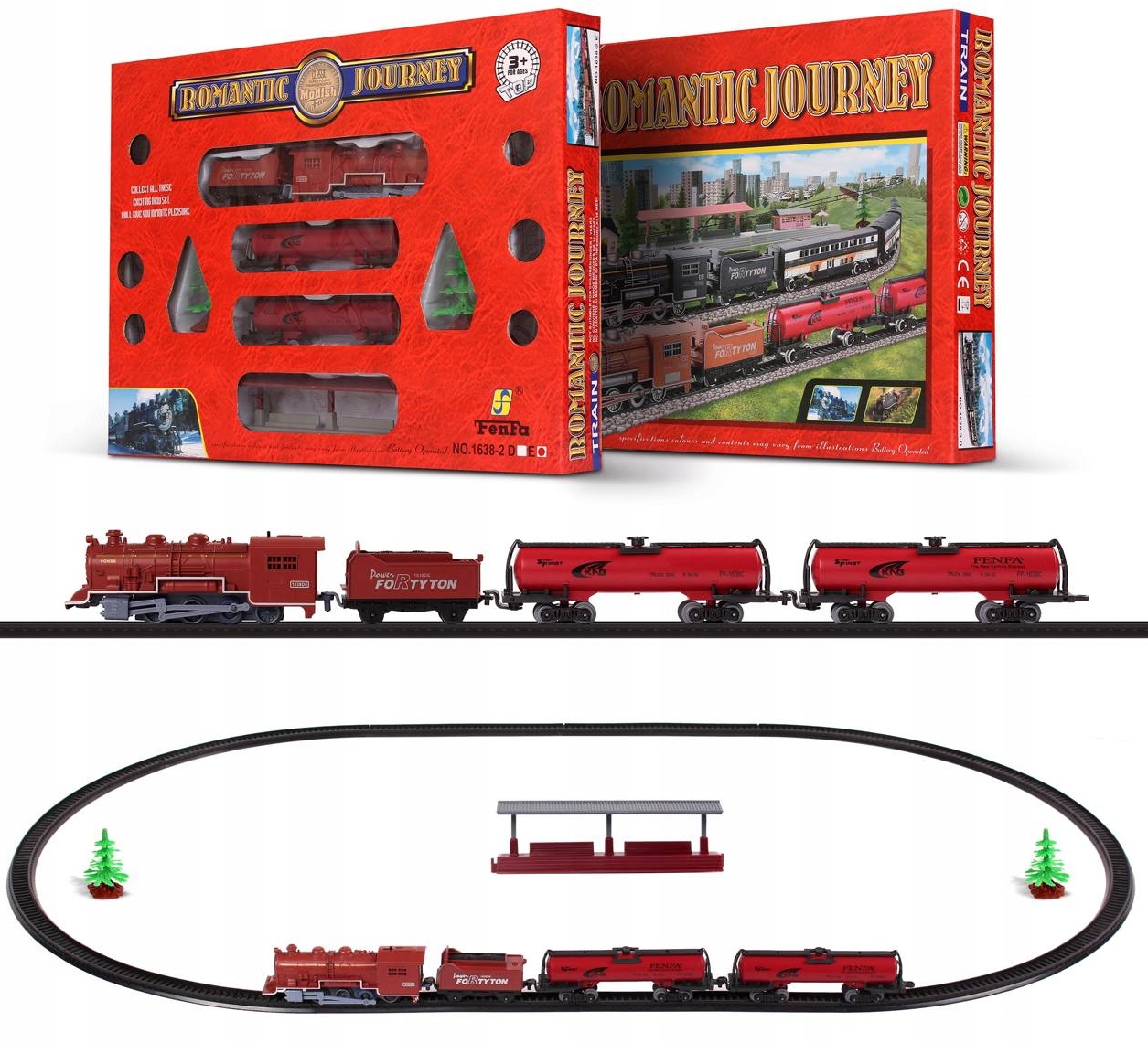 

Zestaw Kolejka Pociąg Baterie Światło Dźwięk 23EL