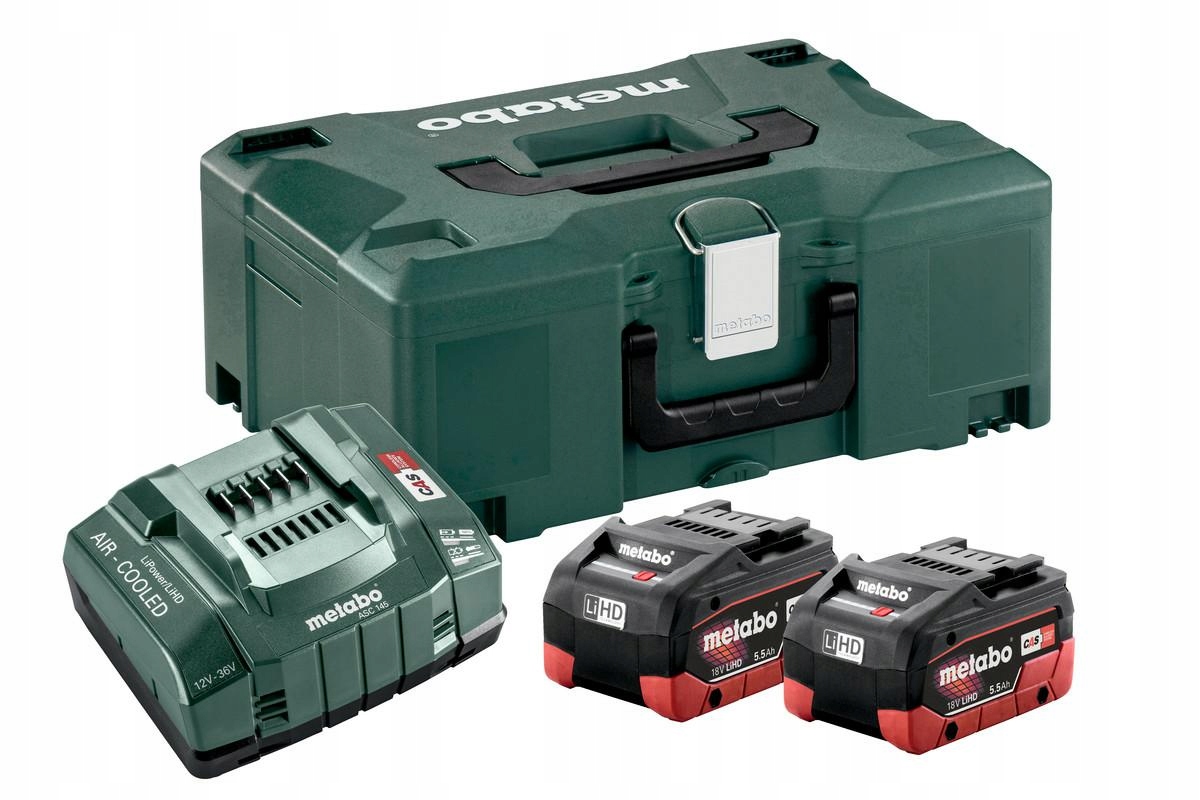 Metabo Sada Akumulátorů 2 x 5.5 Ah Lihd Nabíječka Asc 30-36 V Kufr