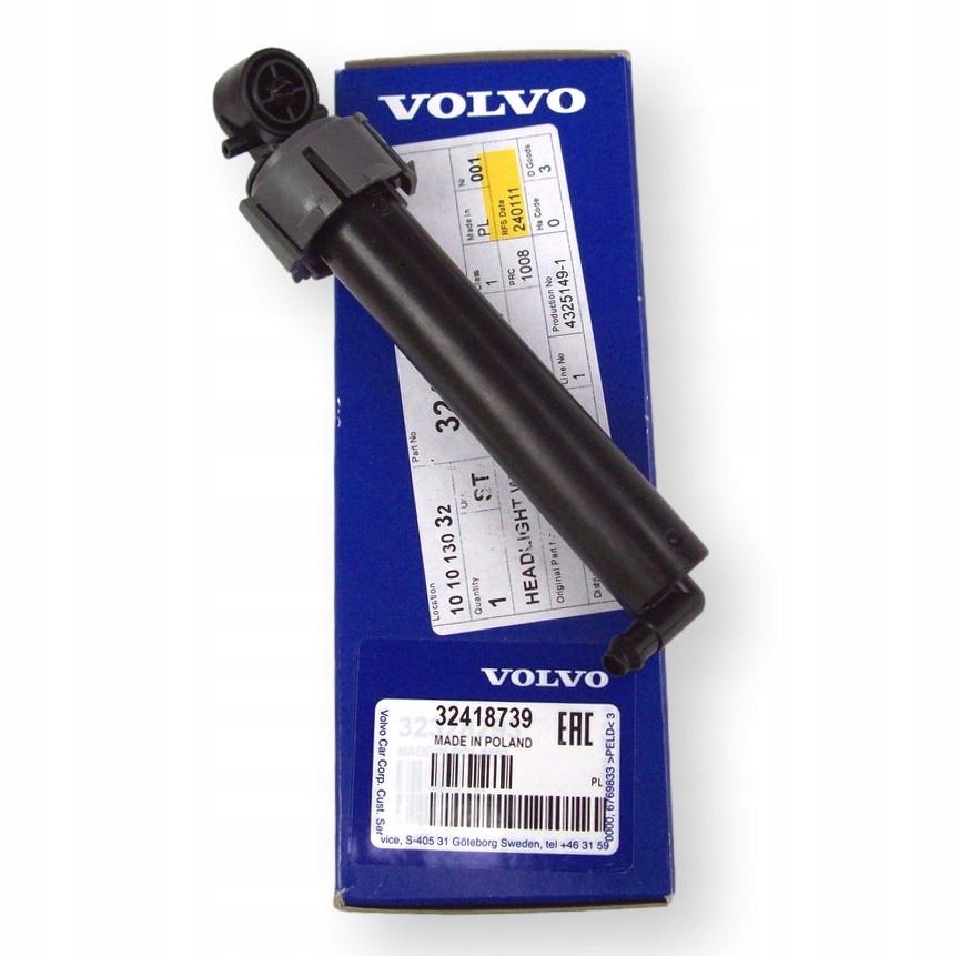 Volvo S60 III V60 II levý ostřikovač světlometu Oe 32418739