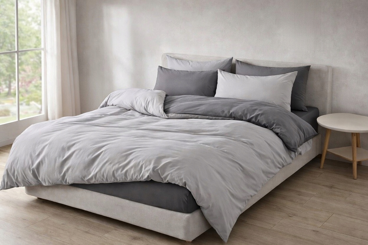 Komplet Bawełna Satynowa Pościel 200x220 +2 Poszewki +prześcieradło Z Gumka