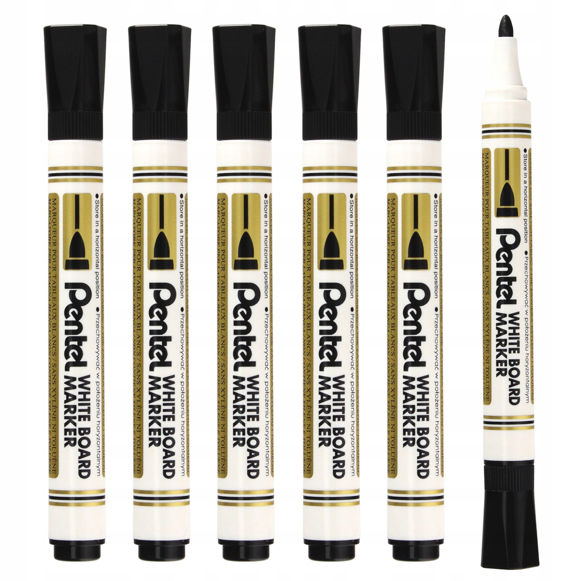 

Marker suchościeralny czarny Pentel MW85 6szt.