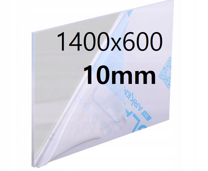 Pleksi /plexi Pleksa /plexa Bezbarvá na míru 1400x600x10 mm Akrylová Deska