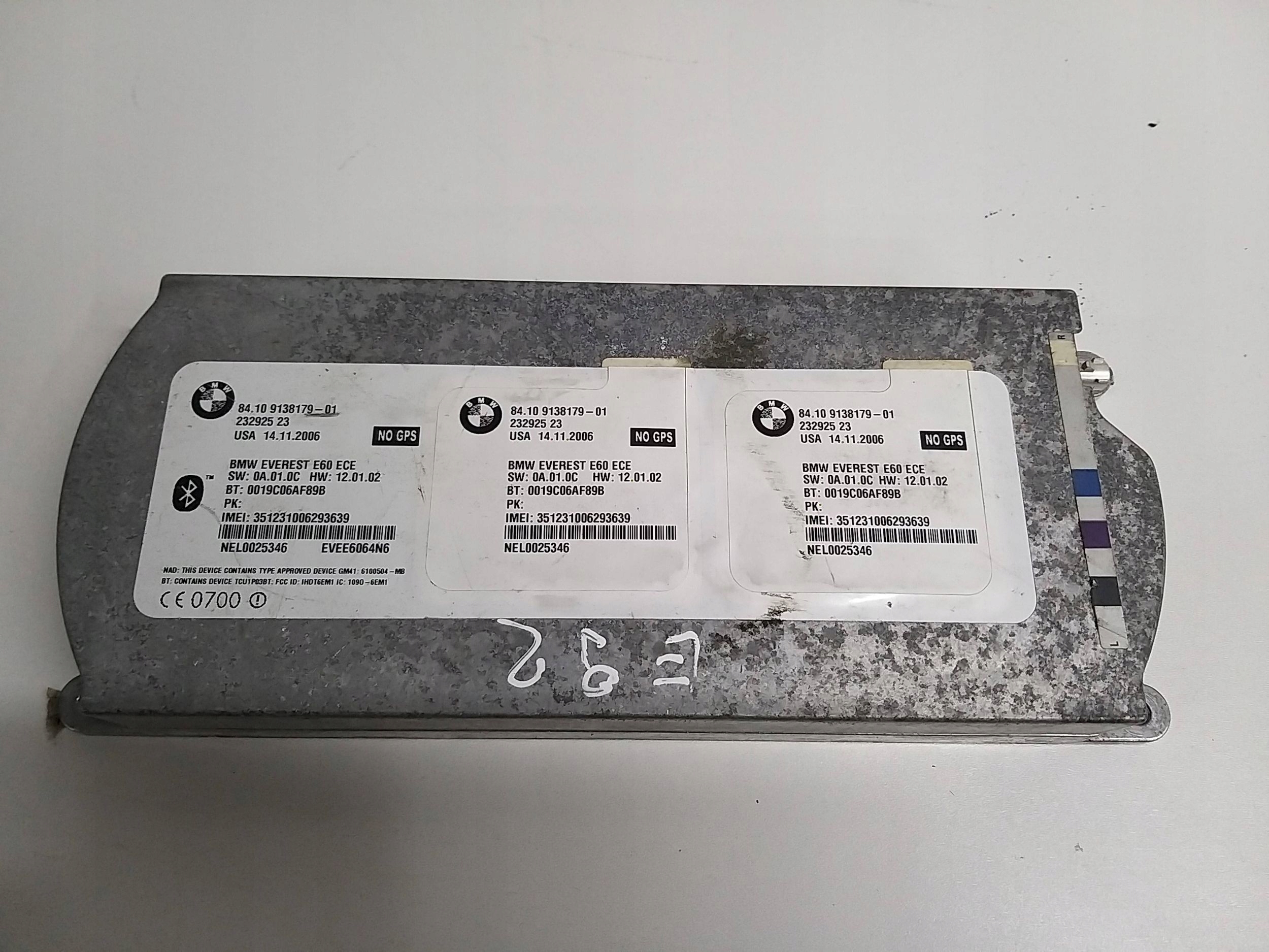 BMW E92 E93 modul Vezerlő egység BLUETOOTH 9138179