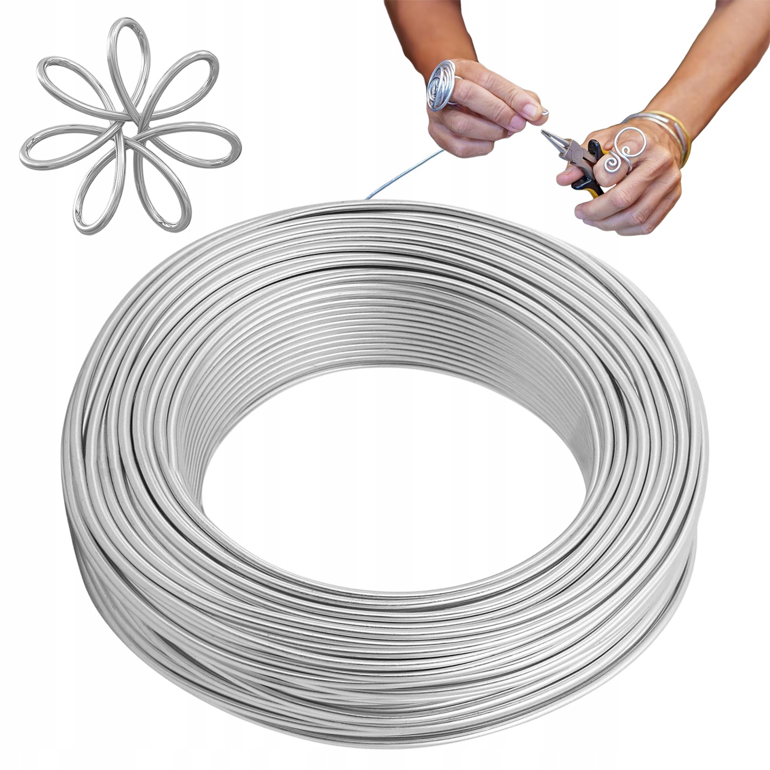 Hliníkový Drát, Stříbrný Drát Pro Kutily – 3 MM 30 M Diy Pro Rukodělné Aktivity